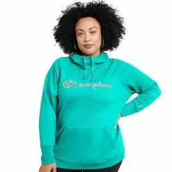 Plus Size Champion® Powerblend Fleece Hoodie Pinky Peach