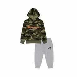 Boys 4-7 Champion Signature Fleece Camo Print Graphic Hoodie & Jogger Pants Set