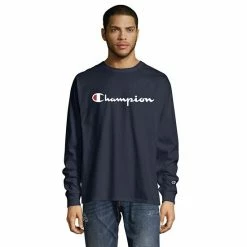 Men's Champion® Long Sleeve Logo Graphic Tee Bright Royal -Champion shop unnamed file 1359