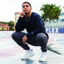 Men's Champion® Fleece Powerblend Sweatshirt Cargo Olive -Champion shop unnamed file 136