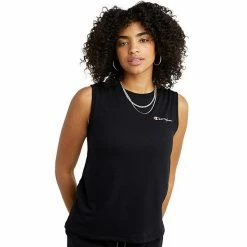 Women's Champion® Powerblend Muscle Tank Black -Champion shop unnamed file 1364
