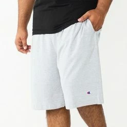 Big & Tall Champion® Solid Lounge Shorts Oxford Gray -Champion shop unnamed file 1388