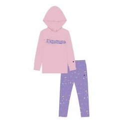 Girls 4-6X Champion Paint Splatter Graphic Hoodie & Jogger Set Wow Pink Black -Champion shop unnamed file 1413
