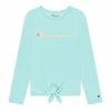 Girls 7-16 Champion® Classic Script Tie Front Tee Light Pink -Champion shop unnamed file 1441