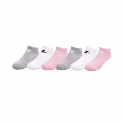 Girls Champion® Script 6-Pack No Show Socks Honey Yellow -Champion shop unnamed file 1452