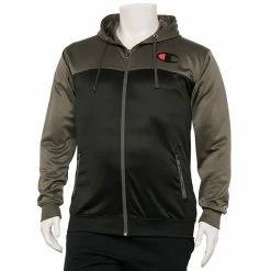 Big & Tall Champion® Full-Zip Fleece Hoodie Black Red -Champion shop unnamed file 1460