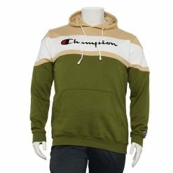Big & Tall Champion® Two-Tone Colorblock Hoodie Black White Heather