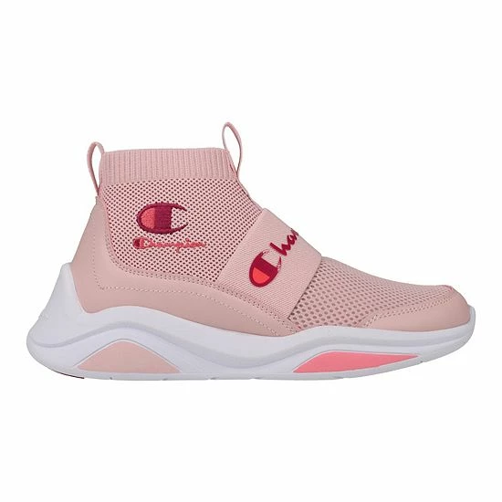 Champion® Legend Women's High-Top Slip-On Shoes White Scarlet 4 Champion® Legend Women's High-Top Slip-On Shoes White Scarlet - Image 2