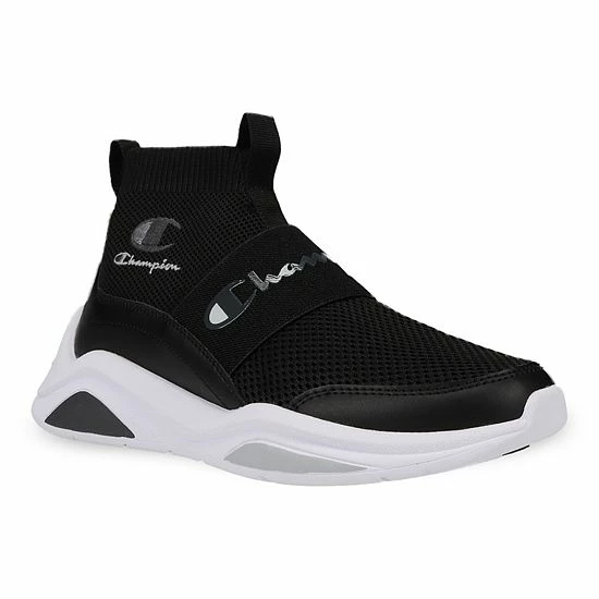 Champion® Legend Women's High-Top Slip-On Shoes White Scarlet 8 Champion® Legend Women's High-Top Slip-On Shoes White Scarlet - Image 6