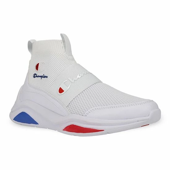 Champion® Legend Women's High-Top Slip-On Shoes White Scarlet 10 Champion® Legend Women's High-Top Slip-On Shoes White Scarlet - Image 8