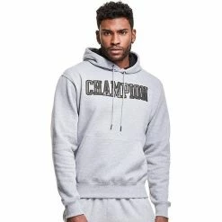 Men's Champion® Powerblend Applique Fleece Hoodie Oxford Gray 4 Men's Champion® Powerblend Applique Fleece Hoodie Oxford Gray -Champion shop unnamed file 1530