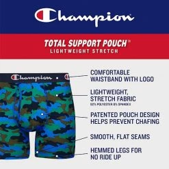 Men's Champion 3-Pack Total Support Pouch Lightweight Stretch Boxer Brief Black Grey -Champion shop unnamed file 1544