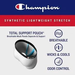 Men's Champion 3-Pack Total Support Pouch Lightweight Stretch Boxer Brief Black Grey -Champion shop unnamed file 1546