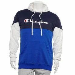 Big & Tall Champion® Colorblock Fleece Hoodie Black White Heather -Champion shop unnamed file 1595
