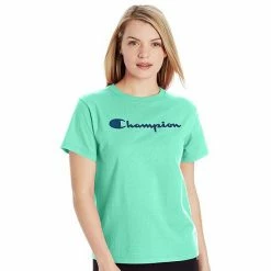 Women's Champion® Classic Graphic Tee Light Sea Green -Champion shop unnamed file 1614