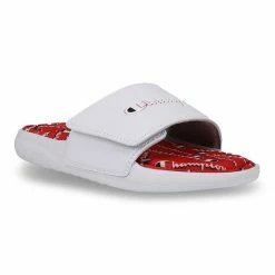 Champion® Vital Script Women's Slide Sandals Light Gray