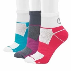 Women's Champion® 3-Pack Sport Ankle Socks #CHWS20 Wow Pink White