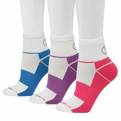 Women's Champion® 3-Pack Sport Ankle Socks #CHWS20 Wow Pink White -Champion shop unnamed file 1694