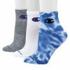 Women's Champion 3-Pack Tie Dye Ankle Socks #CHWT20 Blue Dye -Champion shop unnamed file 1762
