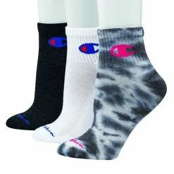 Women's Champion 3-Pack Tie Dye Ankle Socks #CHWT20 Blue Dye -Champion shop unnamed file 1764