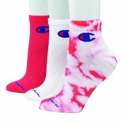Women's Champion 3-Pack Tie Dye Ankle Socks #CHWT20 Blue Dye -Champion shop unnamed file 1765