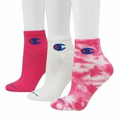 Women's Champion 3-Pack Tie Dye Ankle Socks #CHWT20 Blue Dye -Champion shop unnamed file 1766