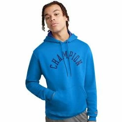 Men's Champion® Powerblend Fleece Hoodie Oxford Gray