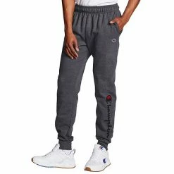 Men's Champion® Powerblend Graphic Fleece Joggers Plum Port -Champion shop unnamed file 184