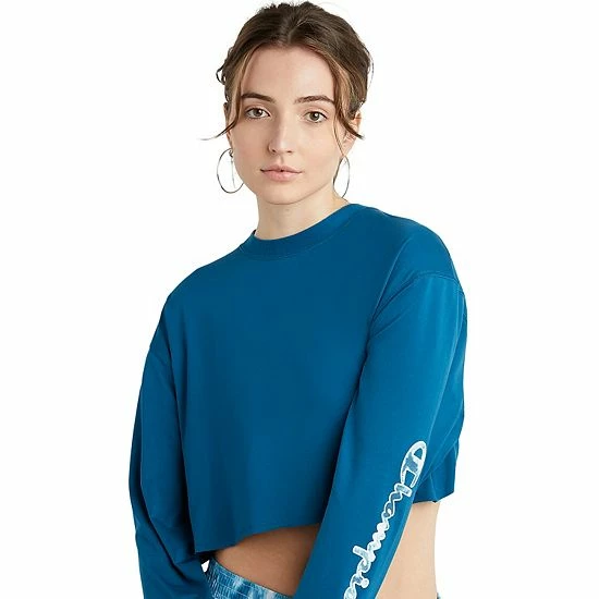 Women's Champion® Soft Touch Crop Tee Fresh Teal Women's Champion® Soft Touch Crop Tee Fresh Teal -Champion shop unnamed file 1859