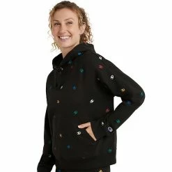 Women's Champion® Powerblend Logo Relaxed Fleece Hoodie Tossed C Logo Natural -Champion shop unnamed file 1871