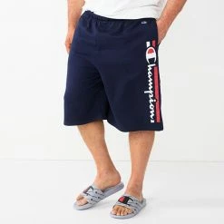 Big & Tall Champion® Vertical Script Fleece Shorts Charcoal Heather -Champion shop unnamed file 1898