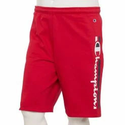 Big & Tall Champion® Vertical Script Fleece Shorts Charcoal Heather -Champion shop unnamed file 1899