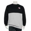 Big & Tall Champion® Colorblock Sweatshirt Black Heather -Champion shop unnamed file 1911