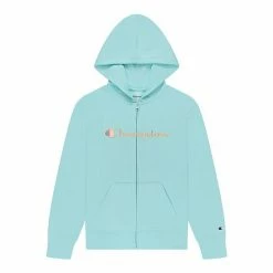 Girls 7-16 Champion® Classic Script Fleece Hoodie Blue Mist -Champion shop unnamed file 1943