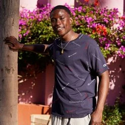 Men's Champion® Sportstyle Logo Tee C Jumble Oxford Gray -Champion shop unnamed file 1970