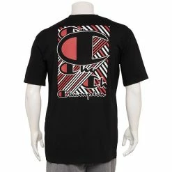 Big & Tall Champion® Enlarged C Tee Black -Champion shop unnamed file 2003