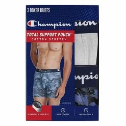 Men's Champion 3-Pack Total Support Pouch Cotton Stretch Boxer Brief Assorted Dye -Champion shop unnamed file 2043