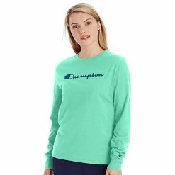 Women's Champion® Graphic Long Sleeve Tee Spirited Pink -Champion shop unnamed file 2167