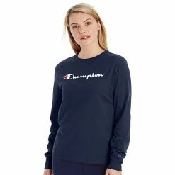 Women's Champion® Graphic Long Sleeve Tee Spirited Pink -Champion shop unnamed file 2169