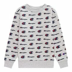 Boys 8-20 Champion® Allover Print Fleece Crew Sweatshirt Olive -Champion shop unnamed file 2225