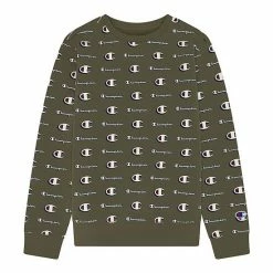 Boys 8-20 Champion® Allover Print Fleece Crew Sweatshirt Olive -Champion shop unnamed file 2226