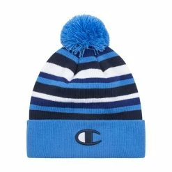 Men's Champion® Wells Cuff Pom Beanie Blue -Champion shop unnamed file 2296