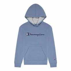 Kids 7-20 Champion® Script Fleece Hoodie Gray -Champion shop unnamed file 23