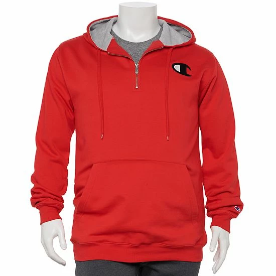 Big & Tall Champion® 1/4-Zip Hoodie Red Big & Tall Champion® 1/4-Zip Hoodie Red -Champion shop unnamed file 2324