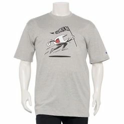 Big & Tall Champion® Animated Flag Post Graphic Tee Oxford Gray -Champion shop unnamed file 2343