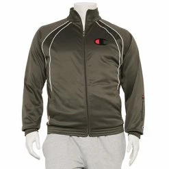 Big & Tall Champion® Tricot Track Jacket Charcoal -Champion shop unnamed file 2366