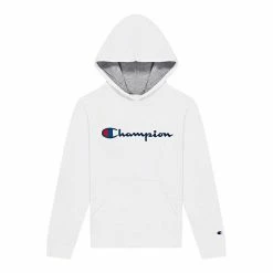 Kids 7-20 Champion® Script Fleece Hoodie Gray -Champion shop unnamed file 24