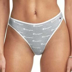Women's Champion® Stretch Thong Panty CH46AS Grey White Logo Print 8 Women's Champion® Stretch Thong Panty CH46AS Grey White Logo Print -Champion shop unnamed file 2445