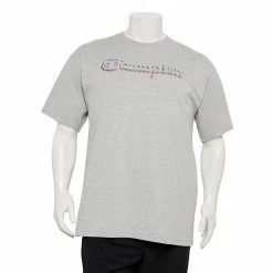 Big & Tall Champion® Two-Tone Script Tee Oxford Gray -Champion shop unnamed file 2465