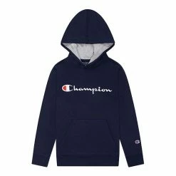 Kids 7-20 Champion® Script Fleece Hoodie Gray -Champion shop unnamed file 25